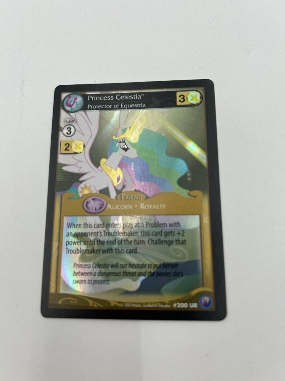 MLP CCG Princess Celestia Protector of Equestria #200 ULTRA RARE Foil Canterlot